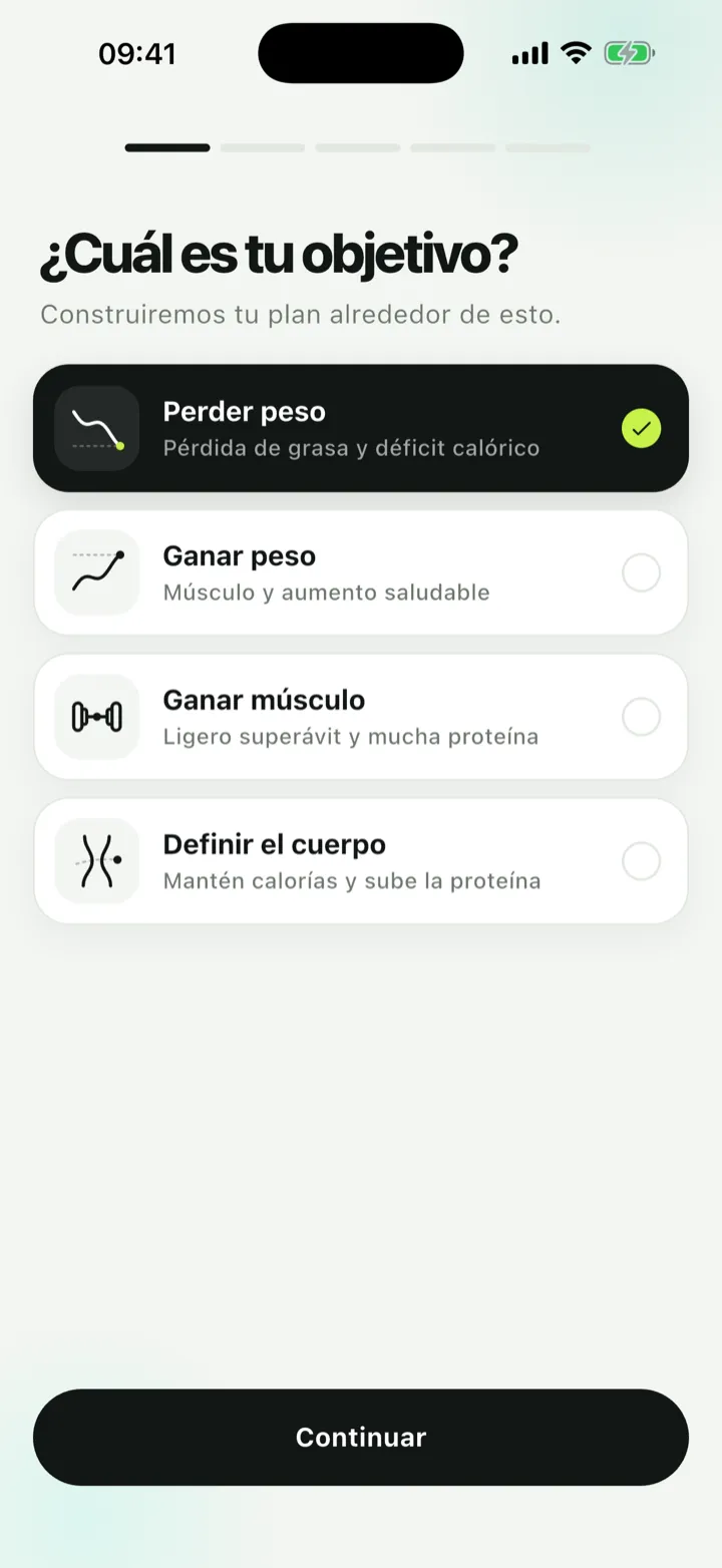 Elección de meta