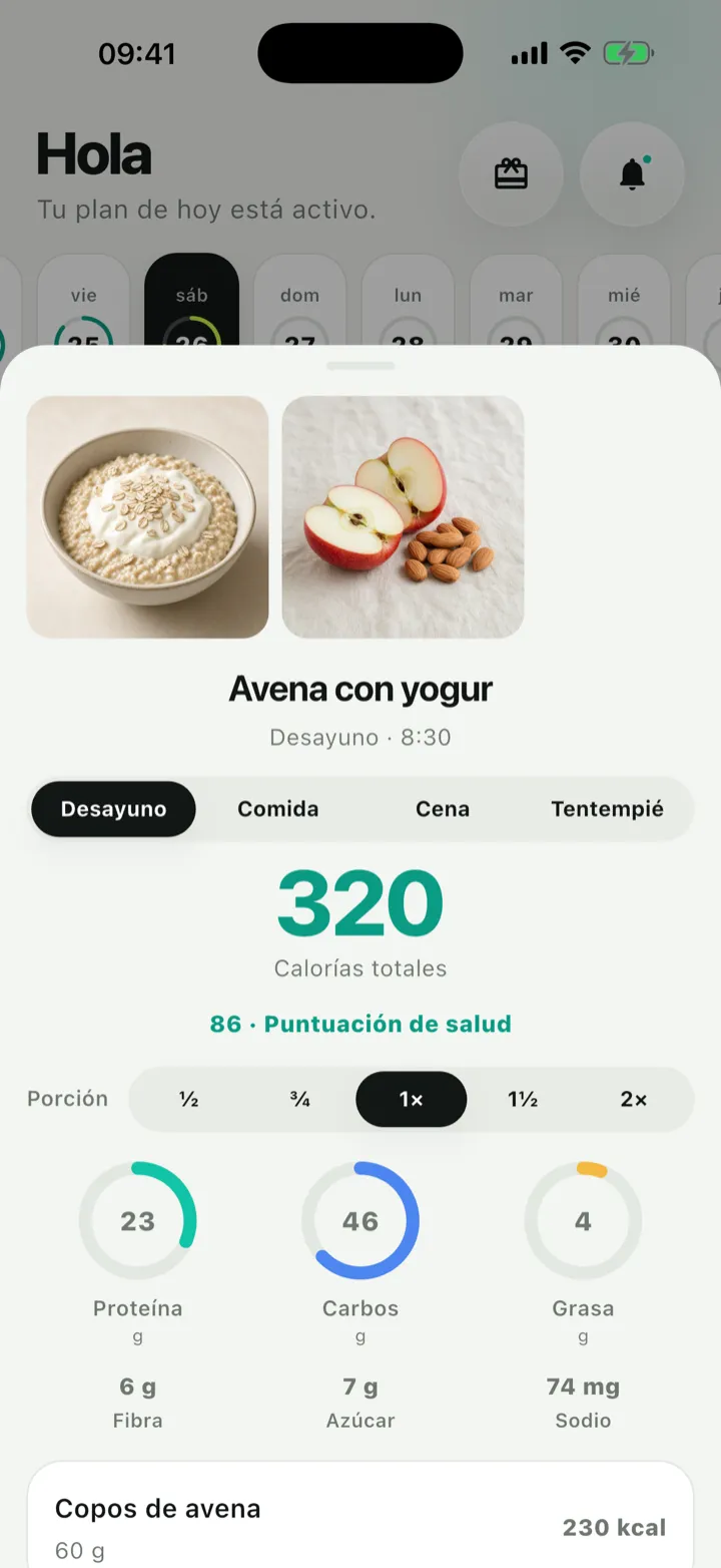 Detalle de la comida