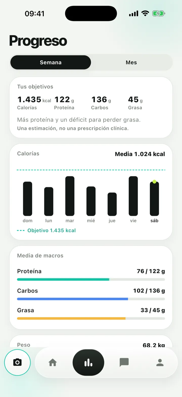 Pantalla de progreso