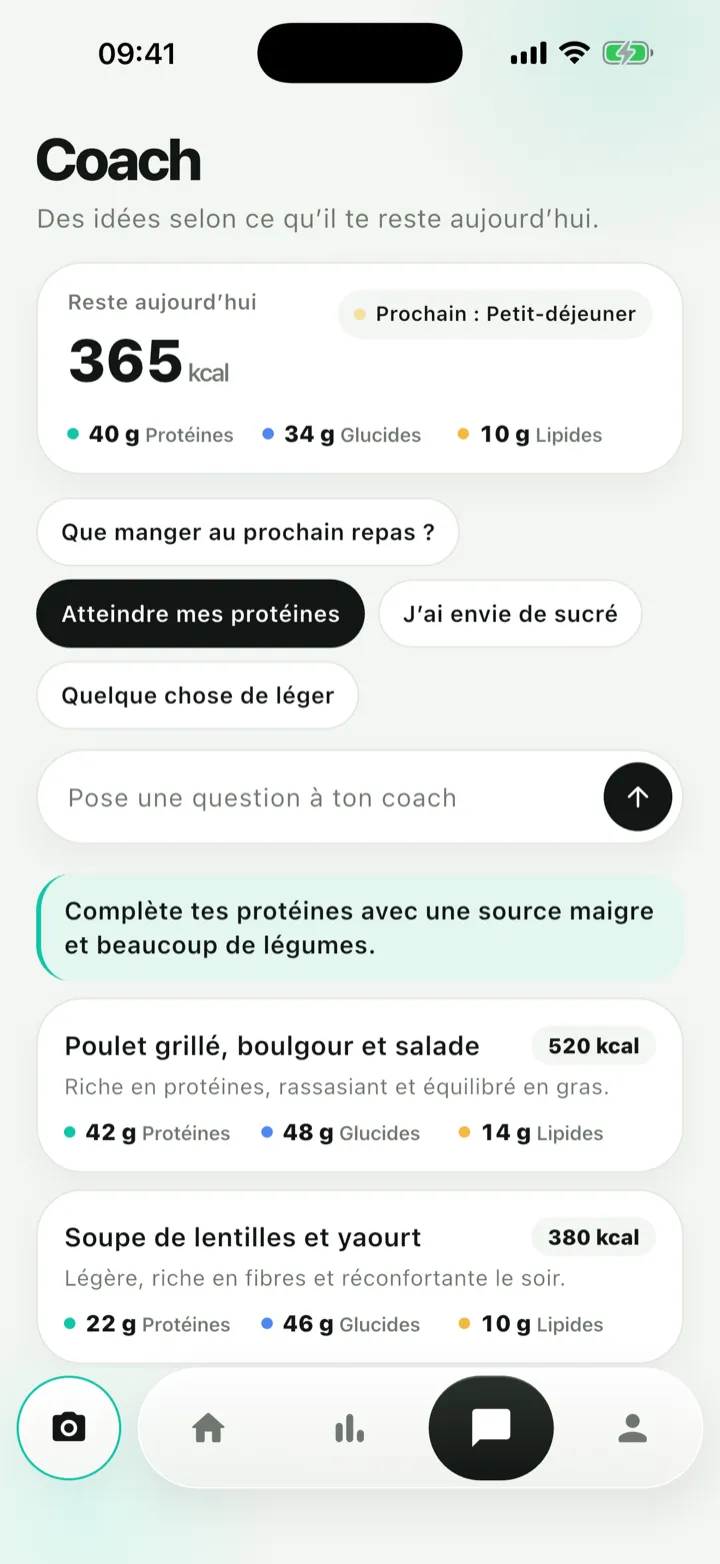 Écran du coach