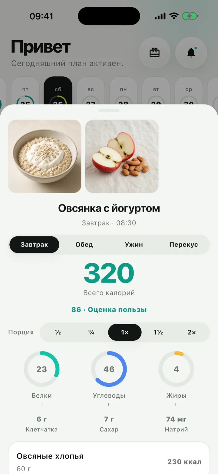 Детали приёма пищи